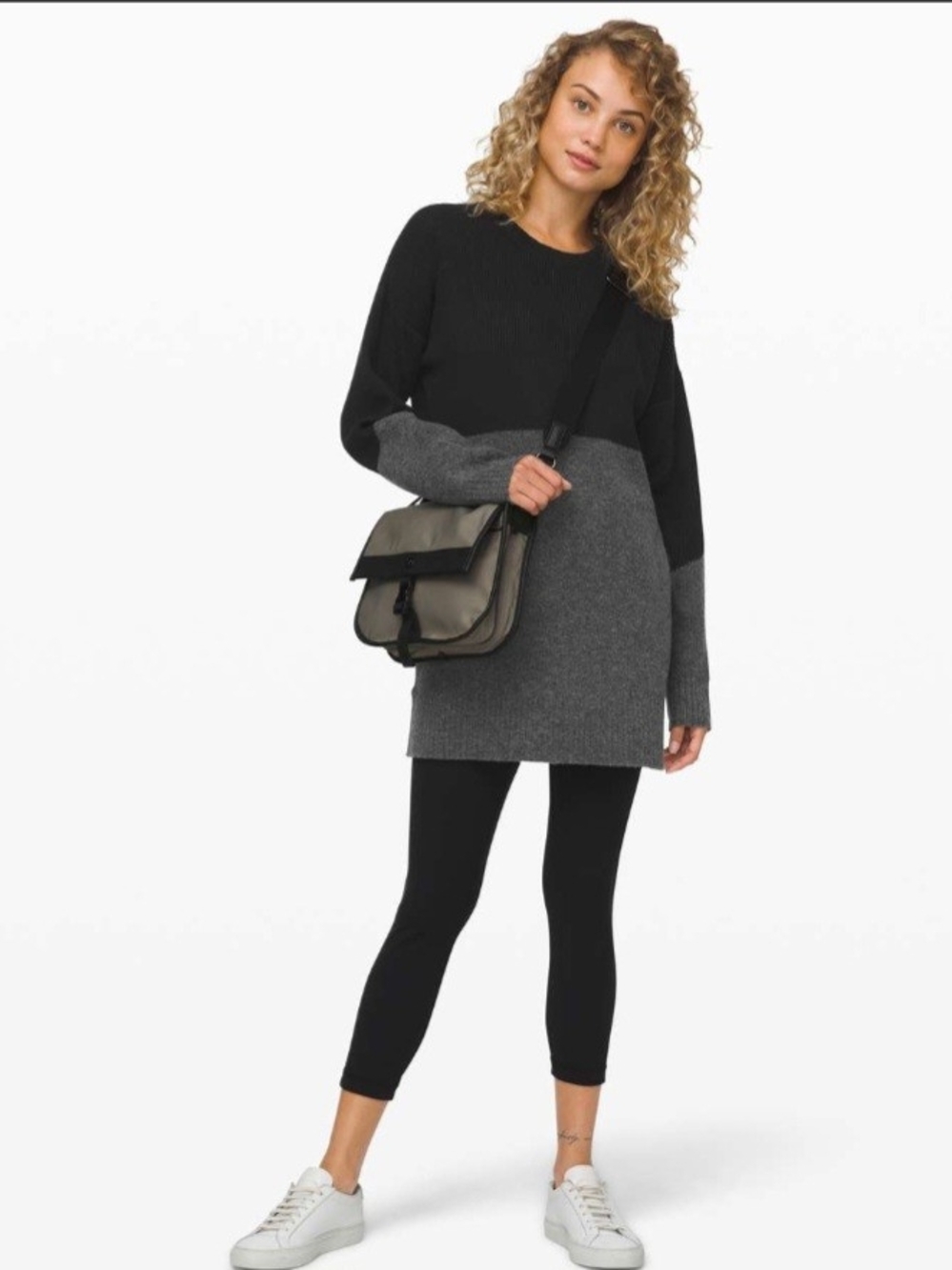 NWT Lululemon Restful Intention Sweater Black/Heathered Core Dark Grey Size XS